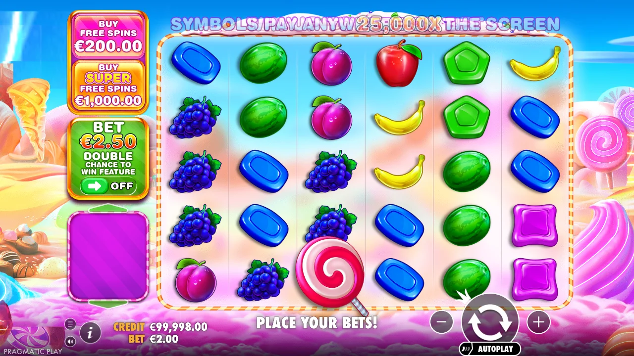 Sweet Bonanza 1000 slot game interface
