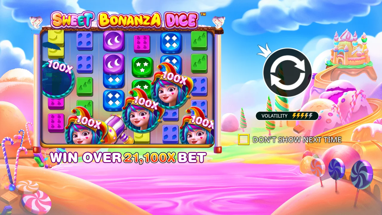 Sweet Bonanza Dice slot game interface